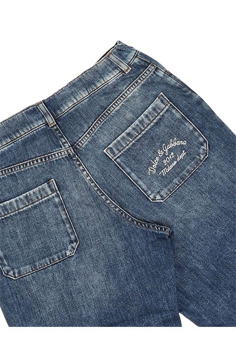 Bermuda bambino in cotone denim DOLCE E GABBANA | L43Q71/MADENIM